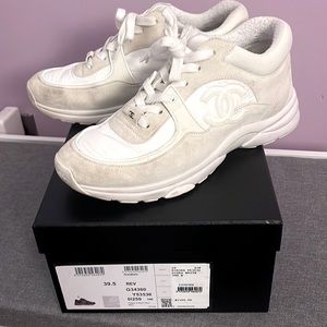 Chanel Calfskin Mixed Fibers Sneakers White